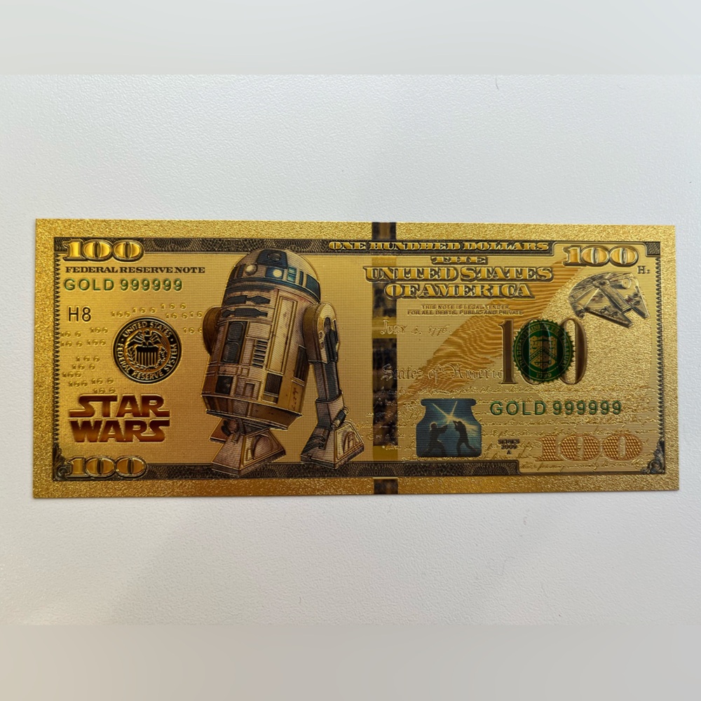 Star Wars 24K gold foil/plated novelty note